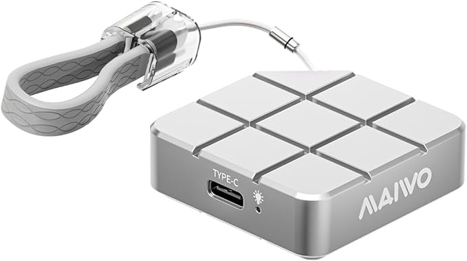 MAIWO 256GB Portable SSD External Solid State Drive, USB 3.2 GEN 2 Type-C Up to 1050MB/s, Mini PSSD for iPhone 15 Pro Max MacBook Pro PS5, Aluminum (Silver)