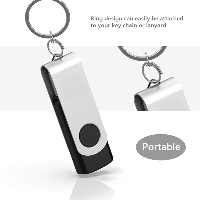 Aiibe 2GB Flash Drives 20 Pack 2GB USB Flash Drive Bulk USB 2.0 Thumb Drives Swivel Zip Drive (2 GB, Black)