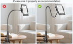 Gooseneck Tablet Holder for Kindle Reading in Bed, Hands Free Desk Bedside Lazy Arm Stand for Kindle Accessories, Compatible with iPhone iPad mini