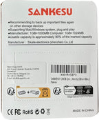 3.0 USB C Flash Drive, USB-A & Type-C OTG Thumb Stick, Dual Memory Sticks Compatible with PC/Laptop/Type C Cell Phone and Tablet (Silver/Blue, 128GB)