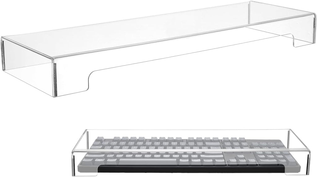 DOITOOL Acrylic Computer Keyboard Cover, Mechanical Keyboard Dust Cover Protector Cat Covers,Laptop Dust Cover(18.6 x 5.9X 1.8inch)
