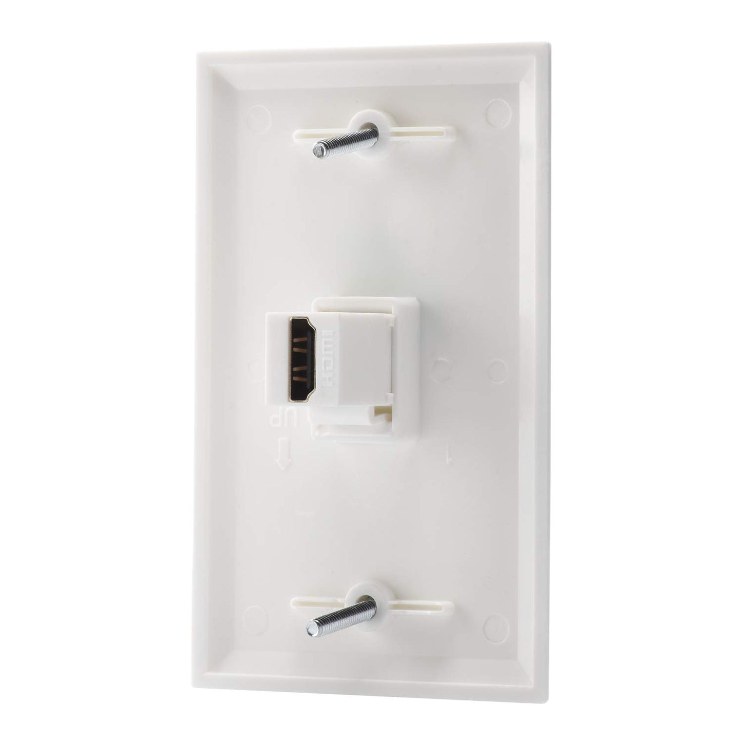 1 Port HDMI Female to Female Wall Plate in White (HDMI 1 Port)