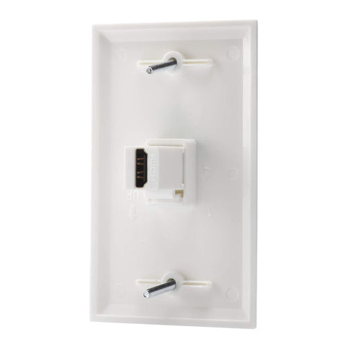 1 Port HDMI Female to Female Wall Plate in White (HDMI 1 Port)