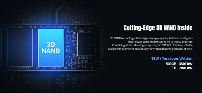 KLEVV CRAS C910 4TB M.2 2280 NVMe PCIe Gen4x4 Laptop & Desktop Internal SSD Heatsink Included, up to 5200MB/s (K04TBM2SP0-C91)