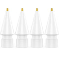 NIUTRENDZ 4 Pack Replacement Tips for Apple Pencil 2nd Generation and 1st Generation Fine Point Metal Tip, Wear-Resistant & Precise Control (1.95mm, White)