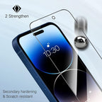 PERFECTSIGHT 2 Pack Compatible for iPhone 14 Pro Screen Protector 6.1 Inch, [ 6X Strogner ] HD Clear Premium Tempered Glass Case Friendly 9H Hardness Bubble Free Easy Installation