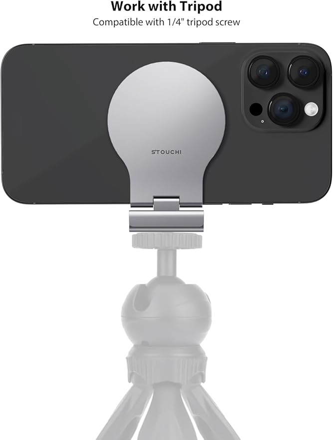 Stouchi Continuity Camera Mount for iMac, Desktop Monitor Compatible iPhone Webcam Mount with Mag-Safe