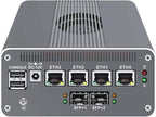 CWWK Intel Alder Lake N100(4C/4T Up to 3.4GHz)/N305(8C/8T Up to 3.8GHz) Dual SFP+10GbE Mini PC|4xIntel I226-V 2.5GbE |DDR5 Memory|PCI-E x4|HDMI+DP+Type-C (10 Gigabit N100, 8G RAM 256G SSD)