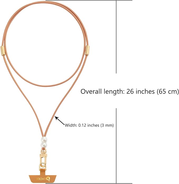 Leather cell phone lanyard Detachable Phone Chain Strap 2-in-1 Phone Charm with