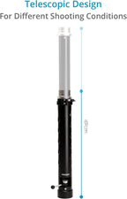 PROAIM Telescopic 27"- 42" Bazooka with Euro/Elemac Mount & Quick Lock Lever. for Camera Dolly/Slider/Jib/Crane Setup. Payload up to 200kg / 441lb. (BZ-286-00)