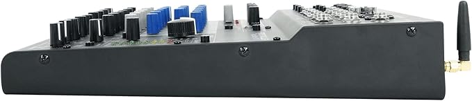 Rockville ROCKMIX 10FX 10-Channel Mixer, USB Recording Interface, Digital Effects, 3-Band EQ, Phantom Power, Bluetooth 5.0, for Home Studio, Podcast, and Live Performance