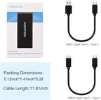 KOOTION External SSD 500GB USB 3.1 Type-c Portable SSD High-Speed Solid State Drive Ultra-Slim, Read up to 500MB/s & Write up to 450MB/s