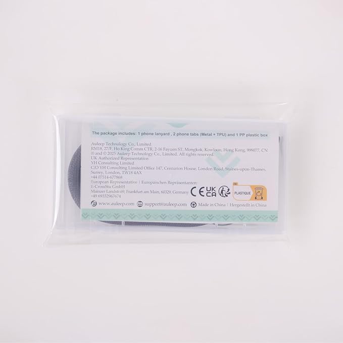 AULEEP Phone Wrist Strap for Women Men - Anti theft Phone Lanyard for Phone Case, iPhone, Cute Phone Wristlet, Hand Strap with 2 Tabs, PhoneChain, Bracelet Strap, Purple