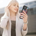 AIGOMARA Magnetic Case for iPhone 15 Pro Max [Compatible with MagSafe] Cute Pink Blue Flower Floral Pattern Soft TPU Bumper Hard PC Back Anti-Fall Shockproof Protective Slim Cover for Women Girls