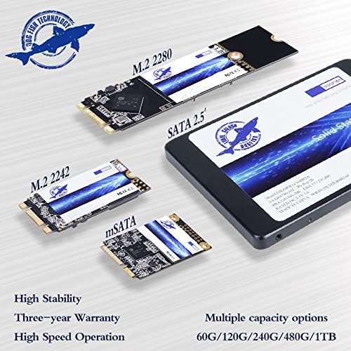 Dogfish Msata 250GB Internal Solid State Drive Mini Sata SSD Disk Drive High Performance Hard Drive for Desktop Laptop Notebook (MSATA, 250GB)
