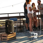 Altec Lansing SoundRover 75 Wireless Speaker 75W Bluetooth Speaker with a Long Lasting 10 Hour Battery, 50 Foot Range, Multi LED Party Modes, True Wireless Pairing, Bonus Microphone