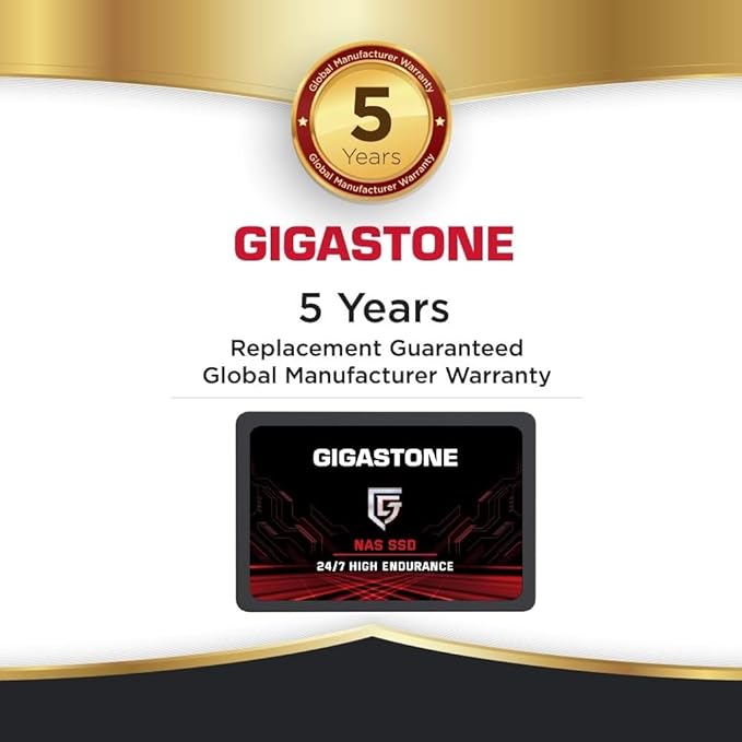 Gigastone SATA SSD 512GB (5-Pack) 2.5 inch SSD 550MB/s Upgrade Laptop PC Memory and Storage PS4 HDD Replacement 2.5" Internal Solid State Hard Drives SATA III SLC Cache 3D NAND Game Turbo Performance