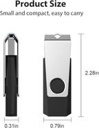 Aiibe 128GB Flash Drive 2 Pack 128GB USB Flash Drive Thumb Drive Zip Drive USB 2.0 Memory Stick USB Drive with Keychain (128G, 2 Colors: Black Green)