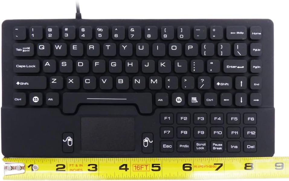 DSI Waterproof Mini Keyboard with Touchpad IP68 Washable Silicone KB-JH-IKB89