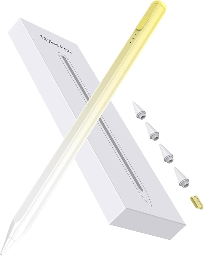 Apple iPad Pencil Alternative, 15Min Fast Charge, Palm Rejection & Tilt Sensitivity for iPad 2018-2024, Pro 12.9/11/13", "M4, Air 5/4/3/11"-13", Mini 6/5