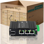 40pcs Throncom Industrial Gigabit 3 Ports Ethernet Fiber Switch Sold by Case Factory price large-scale with 100/1000M Adaptive SFP Slot,redundant power input,Solar Power/VoIP 12-48V DC LNK-IMC103G-SFP