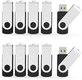 Aiibe 16 GB USB Flash Drive 20 Pack Bulk Flash Drives 16GB USB 2.0 Thumb Drive Data Storage USB Drive Zip Drives (16GB, Black)