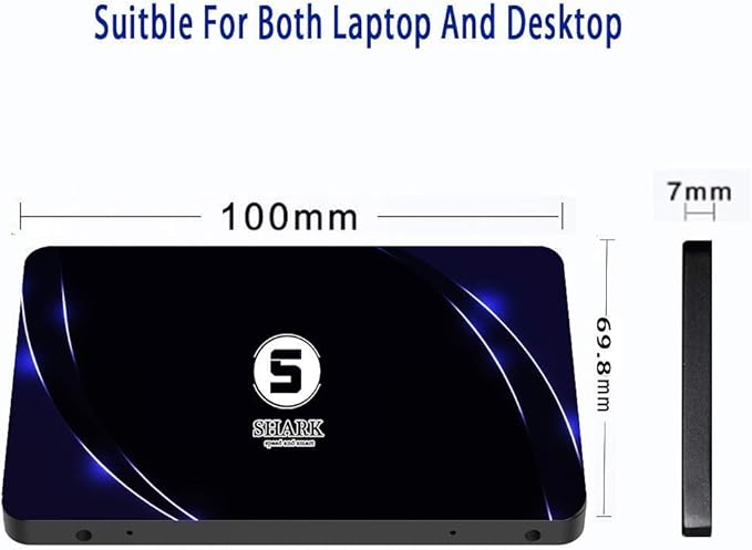 SSD SATA 2.5" 64GB Shark Speed Internal Solid State Drive High Performance Hard Drive for Desktop Laptop SATA III 6Gb/s(64GB, 2.5''-SATA3)