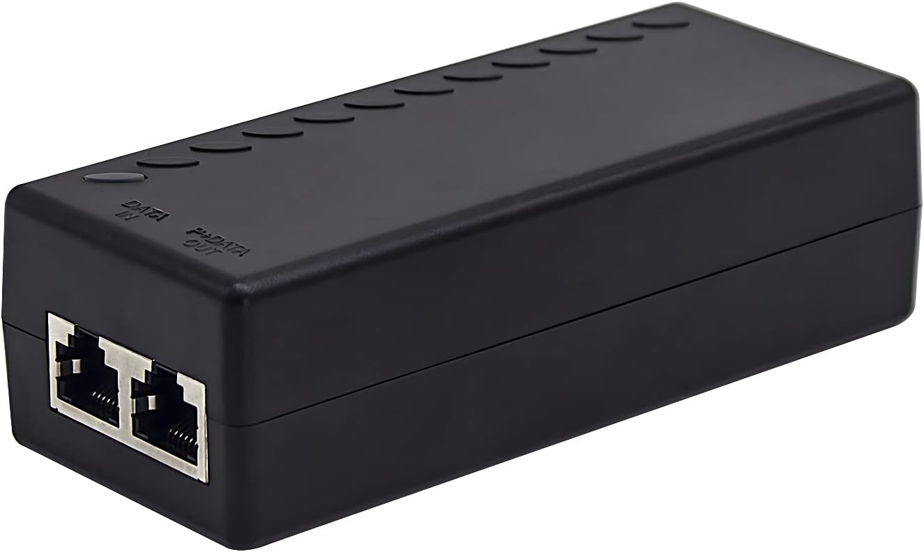 Gigabit PoE+ Injector Adapter - 30W 48V Power Over Ethernet Plus - 10/100/1000Mbps, IEEE 802.3af/at Compliant - Up to 100 M (328 ft) Range, by ThePoEstore
