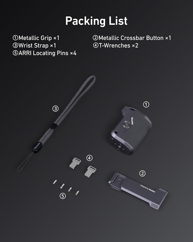 TELESIN Street Grip Kit For Hero 9-13 | Without Metal Rabbit Cage | Camera Grip Holder with Seesaw Design | Ergonomic Handle Grip Design | Backup TF Card Slot | Quick Battery Access | Vlog Grip Holder