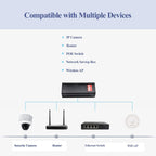 Revotech 30W PoE Injector Adapter Gigabit, IEEE 802.3 at/af 48V DC Passive POE+ RJ-45 10/100/1000Mbps, up to 100 Meters (328 Feet), Plug and Play