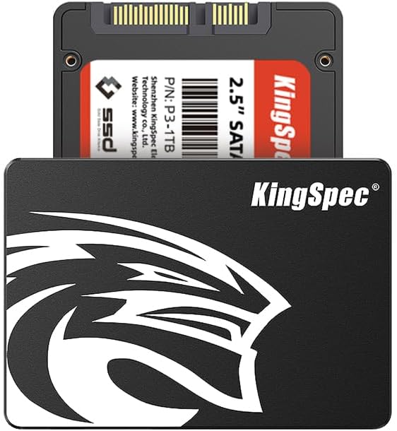 KingSpec 2TB 2.5 SSD SATA III Internal - 550MB/s Read, 520MB/s Write with 3D NAND Flash, for Laptop & Desktop PC Upgrade
