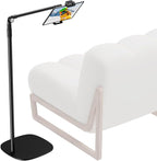 elitehood iPad Stand Floor, Height Adjustable Tablet Floor Stand with Heavy Base, 360° Rotatable Kinlde Holder for Reading in Bed, Fit 4.7''-13'' iPad mini Air Pro, Galaxy Tab, Kindle and Cell Phone
