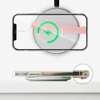 Sinjimoru C-Shaped Clip Finger Phone Grip, Silicone Mobile Phone Strap with Loop Holder for iPhone & Samsung. Sinji Loop Clip WineRed 210