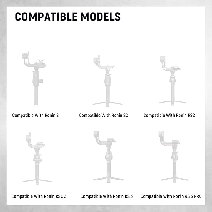 NEEWER Dual Handgrip Compatible with DJI RS4 RS4 Pro RS3 RS3 Pro RS2 RSC2 Ronin S SC Gimbal, Dual Handle Kit with 2 Mini NATO Rails, Quick Release NATO Clamps, 1/4" & 3/8" Threads, GA006