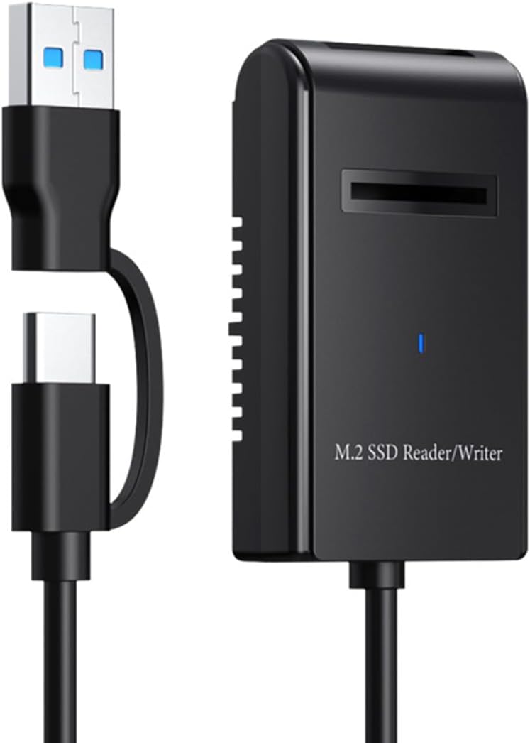 CY USB 3.0 USB-C Type-C Type-A to NVME M-Key M.2 NGFF SATA SSD Docking Horizontal External Cable Enclosure RTL9210B Chipset