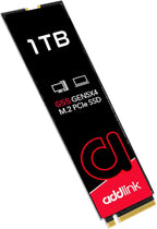 Addlink G55 1TB PCIe 5.0 Gen5 NVMe M.2 SSD- Up to 10,200 MB/s - PC Gaming Upgrade, Photography, Video Editing & Design - Gen5x4 Internal Solid State Drive (ad1TBG55M2P)