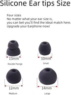 Replacement Ear Tips for Beats Urbeats2.0 Tour2.0 ibeats Beats x, Beats Flex Secure Fit for Powerbeats Pro Silicone Earbuds Washable Sweat-Resistant Noise Isolation 8 Pairs (White)