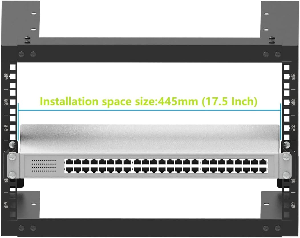 Jingchengmei 2U Server Rack Depth Extender - 4-Inch Deep -Recessed Rack Mount Adapter Kit for Network Rack (2UEXB)…