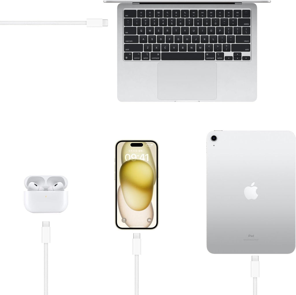6FT iPhone 17/16/15 USB C to USB C Cable for iPhone 16E,17Air, 17 16 15 Pro Max, 15/16 Plus Woven Cable, AirPods 4/ AirPods Pro (2nd/3rd Gen), iPad 10th Gen iPad Pro iPad Air 5th 4th Charger Cable