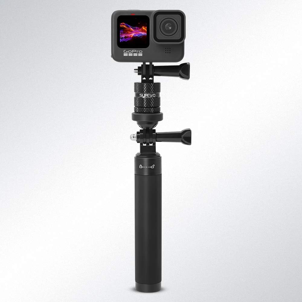 Aluminum 1/4 inch 20 Camera Mount, 360 Degree Rotation Tripod Mount Adapter Compatible with GoPro Hero 13/12 Black, Hero 11/10/9/8/7/6 Black,DJI Action4/3, Xiaoyi 4K and Other Standard 1/4 Accessories