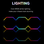 Jungle Leopard Galaxy 120mm PC Case Fan, ARGB and PWM Cooling Fans PC, Axle Core Double Ring CD Pattern Module Computer Fans, Daisy-Chain 5V RGB Fan (White 3 Pack)