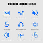 TF400 Dj Mixer 4 Channel Audio Mixer Bluetooth Sound Bar with Power Amplifier 2 * 350W Power Output Powered Mixer USB Audio Interface Sound Mixer with 99 DSP FX Reverb Effects for Streaming Media