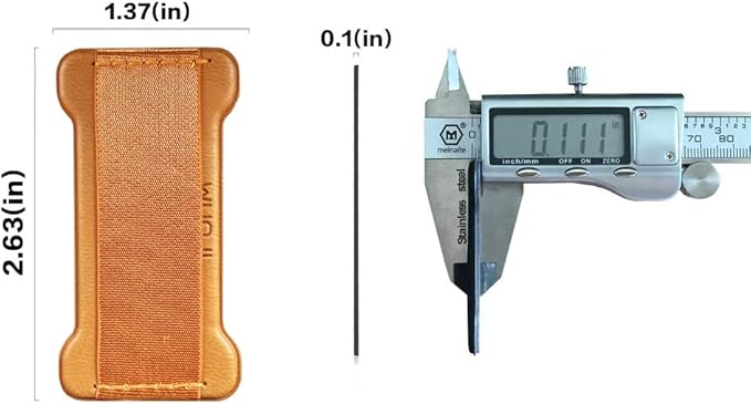 Phone Grip Holder for Hand, Universal Finger Strap Phone Holder, Finger Selfie Grip Compatible with Most Smartphones (Light Brown) - 2Pack