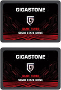 Gigastone SATA SSD 128GB (2-Pack) 2.5 inch SSD 520MB/s Upgrade Laptop PC Memory and Storage PS4 HDD Replacement 2.5" Internal Solid State Hard Drives SATA III SLC Cache 3D NAND Game Turbo Performance