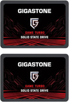 Gigastone SATA SSD 128GB (2-Pack) 2.5 inch SSD 520MB/s Upgrade Laptop PC Memory and Storage PS4 HDD Replacement 2.5" Internal Solid State Hard Drives SATA III SLC Cache 3D NAND Game Turbo Performance