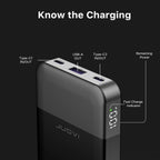 Power Bank Fast Charging 10000mAh 35W Portable Charger Small Battery Pack with PD 3.0 & QC 4.0 Type-C USB-A Input Output Lightweight Phone Charger Compatible for iPhone Samsung iPad