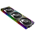 Jungle Leopard Interstellar V2 RS 120mm Case Fan Infinity Mirror Module Daisy-Chain ARGB Fan Triple Pack Suitable PC Cooling Fans 360mm AIO Cooler(Black-3Pack)