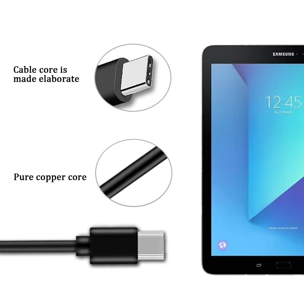 5ft USB-C to Type A Fast Charger Data Type C Cable for iPad Pro 12.9/11 2018 Galaxy Ultra S20+S10 S9 Note 10 Tab S4,MacBook Air,Google Pixel 3a 2 XL,LG,Sony Xperia XZ Charging Cable.