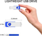 EASTBULL 50 Pack 4GB Bulk Flash Drives Pack USB 2.0 Thumb Drives Pack 4GB Bulk USB Drive (Blue, 50 Units)