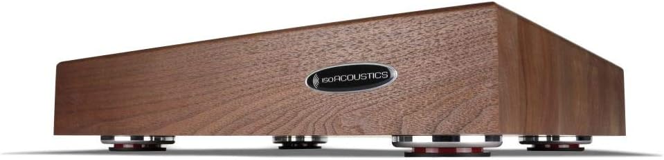 IsoAcoustics Delos Turntable Isolation Butcher Block Series: 1815W2 (18" W x 15" D x 3" H) Walnut